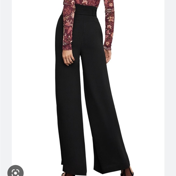 BCBG D-Ring Belt High Waisted Wide Leg Pants, XS - Picture 3 of 12